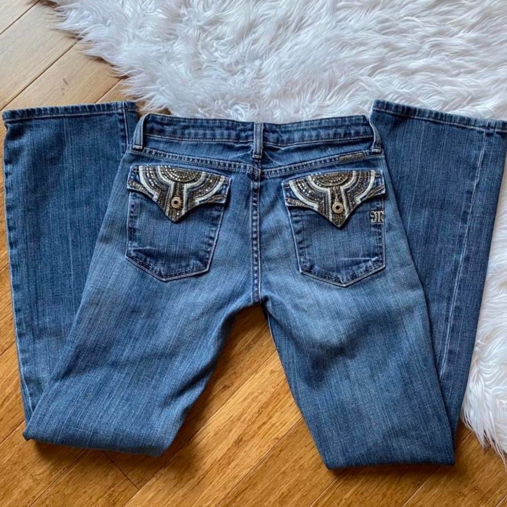 Y2k Miss Me Rhinestone Bootcut Jeans